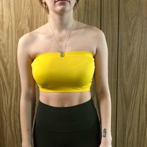 Yellow Bandeau Top